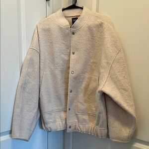 Zara Cream Bomber Jacket